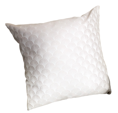 CUSHION 50x50cm CREAM GOLD SHELLS