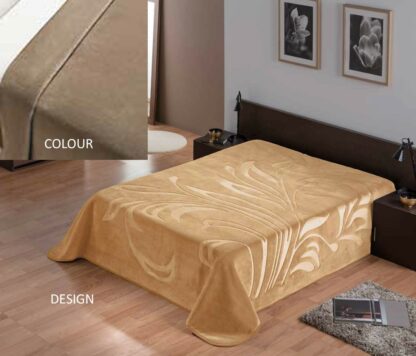 Bedspread/Blanket 240x180cm LIGHT BROWN