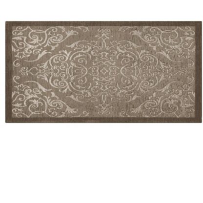 CARPET VELVET DARK BROWN 65x220 cm