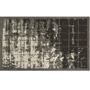 CARPET URANUS BLACK GREY 65x110 cm