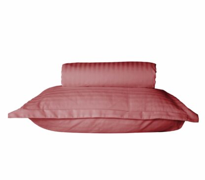 DUVET COVER SET- SATIN STRIPE BURGUNDY