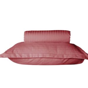 DUVET COVER SET- SATIN STRIPE BURGUNDY