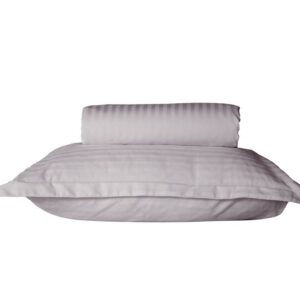 DUVET COVER SET- SATIN STRIPE GREY KING