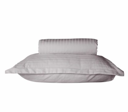 DUVET COVER SET- SATIN STRIPE GREY KING