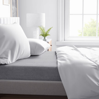 FLANEL BED SHEETS - COL GREY