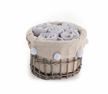 BASKET PLEASE WITH FACECLOTHS SET 5PCS