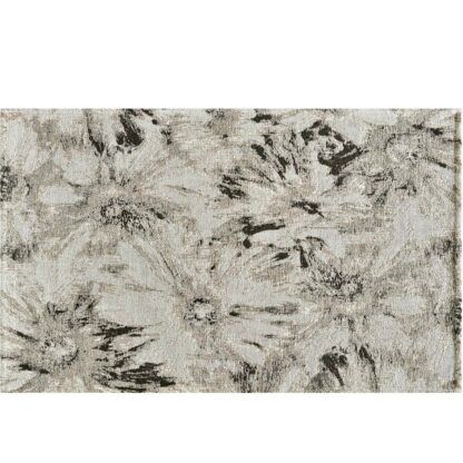 CARPET FLOWERS SILVER 65x110cm