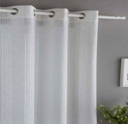 CURTAIN - SHEER WHITE STRIPE “Ariadne”