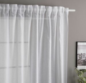 CURTAIN SHEER - plain white “Sandra”
