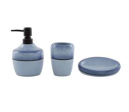 BATH ACCESSORIES  "BLUE GLASS"