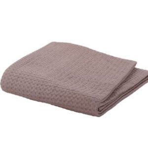 PIQUET BLANKET/THROW - NATURAL BROWN  100%cotton
