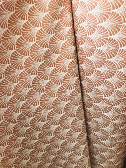 FABRIC - SHELL DESIGN RUST ORANGE