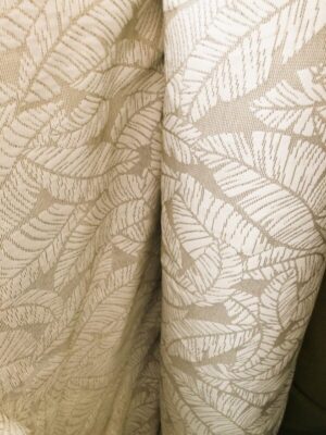FABRIC - LEAF DESIGN BEIGE