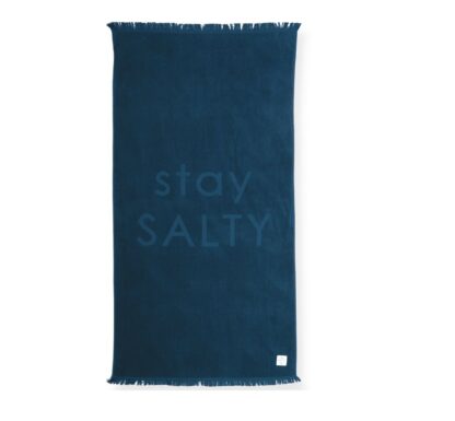 BEACH TOWEL stay salty  DARK BLUE