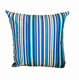OUTDOOR - CUSHION TURQUOISE STRIPES 40x40cm