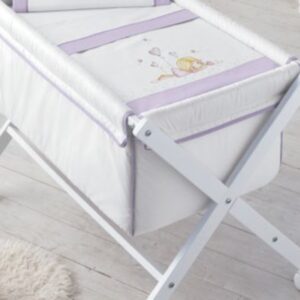 BABY COT SHEET SET purple doll