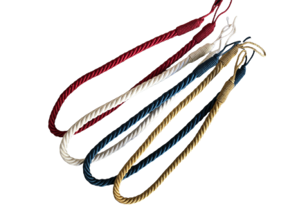 ROPE TIE-BACKS "COULEUR" - CREAM/RED/PETROL/GOLD