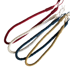 ROPE TIE-BACKS "COULEUR" - CREAM/RED/PETROL/GOLD