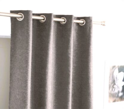 CURTAIN -  GREY TEXTURED "Olimpia"
