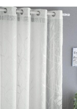 CURTAIN -  WHITE WITH EMBROIDERY "Goya"