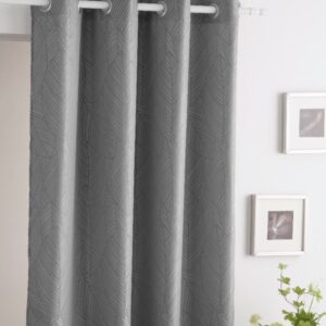 CURTAIN - grey leaves design "Amaia"