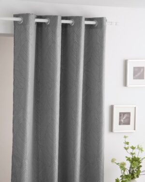 CURTAIN - grey leaves design "Amaia"