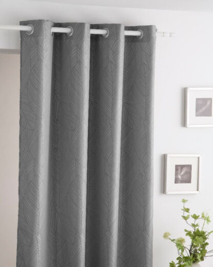 CURTAIN - grey leaves design "Amaia"