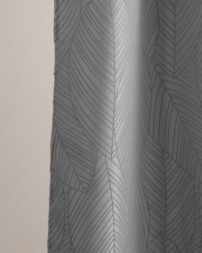 CURTAIN - grey leaves design "Amaia" - Image 2