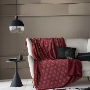 BLANKET/THROW RUST ORANGE super soft 130x170cm