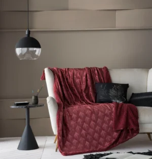 BLANKET/THROW RUST ORANGE super soft 130x170cm