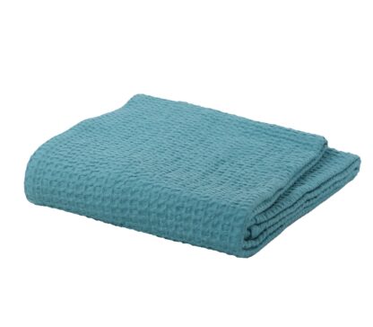 PIQUET BLANKET/THROW - TEAL