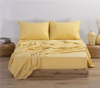 BED SHEETS - YELLOW 100%cotton