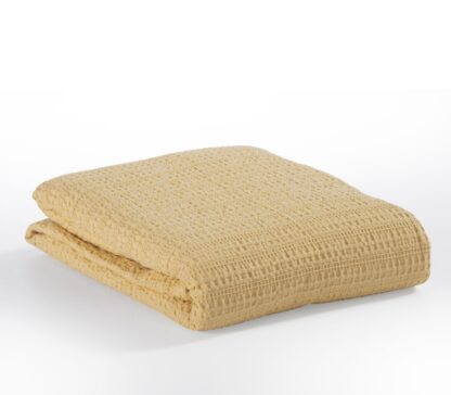 PIQUET BLANKET/THROW - YELLOW