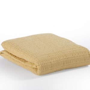 PIQUET BLANKET/THROW - YELLOW