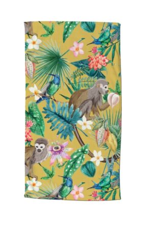 BEACH TOWEL 100x180cm poly velour - MONKEY