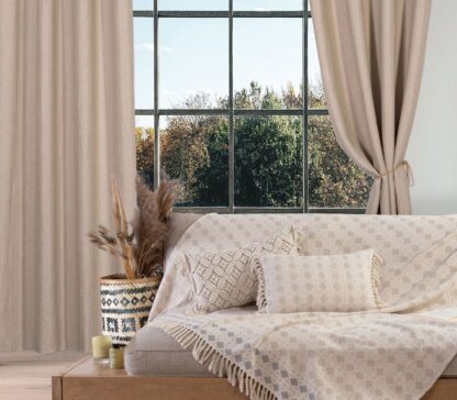 CURTAIN -  dimout GREY "Stellina" - Image 2
