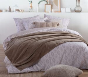 Bedspread/Blanket Cosy BEIGE BROWN - 2 SIZES