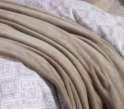 Bedspread/Blanket Cosy BEIGE BROWN - 2 SIZES - Image 2