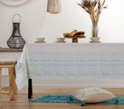 TABLE CLOTH "Greyson" AQUA - different sizes
