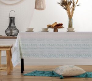 TABLE CLOTH "Greyson" AQUA - different sizes