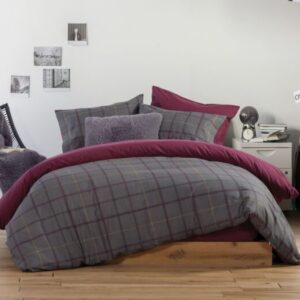 FLANNEL BEDSHEET SET "GEREMI" (flat,fitted sheet + pillow case) 100%cotton