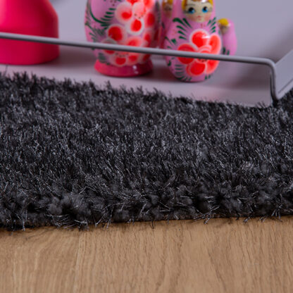 CARPET "EMILIA" dark grey plain shaggy 160x230cm