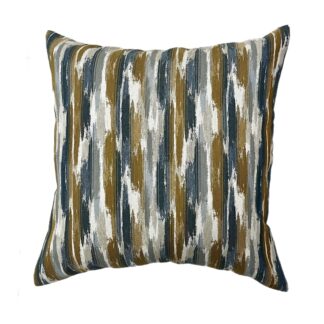 CUSHION - TEAL paint stripes 50x50cm