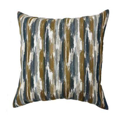 CUSHION - TEAL paint stripes 50x50cm