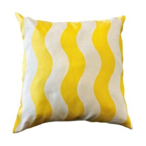 OUTDOOR cushion - waves YELLOW 50x50cm