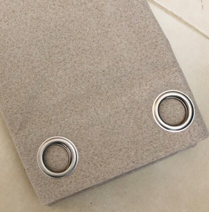 CURTAIN -  100% blackout - BEIGE plain textured - Image 2