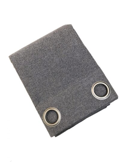 CURTAIN -  100% blackout - GREY plain textured       **W 200cm x H 260cm