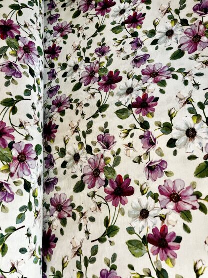 FABRIC - purple flowers 280cm - Image 2