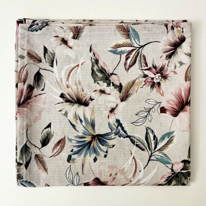 TABLE CLOTH - beige flowers 140x240 - Image 3