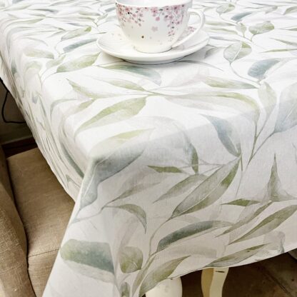 TABLE CLOTH - green leaves 140x240